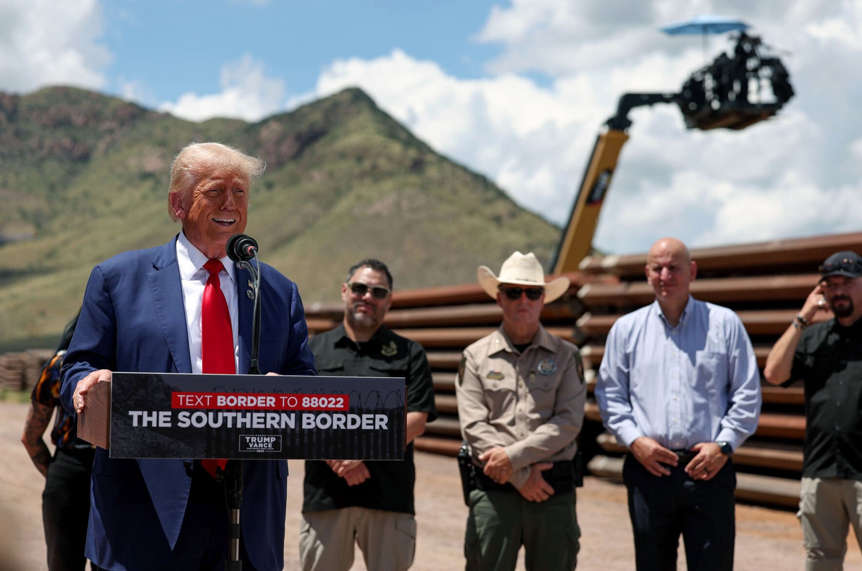 President Donald Trump visits the Southern Border